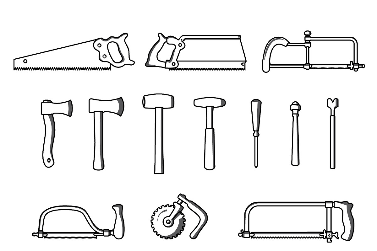 Rare antique and everyday tool icons, an Object Illustration by LogosDen (Photo 3 of 3)