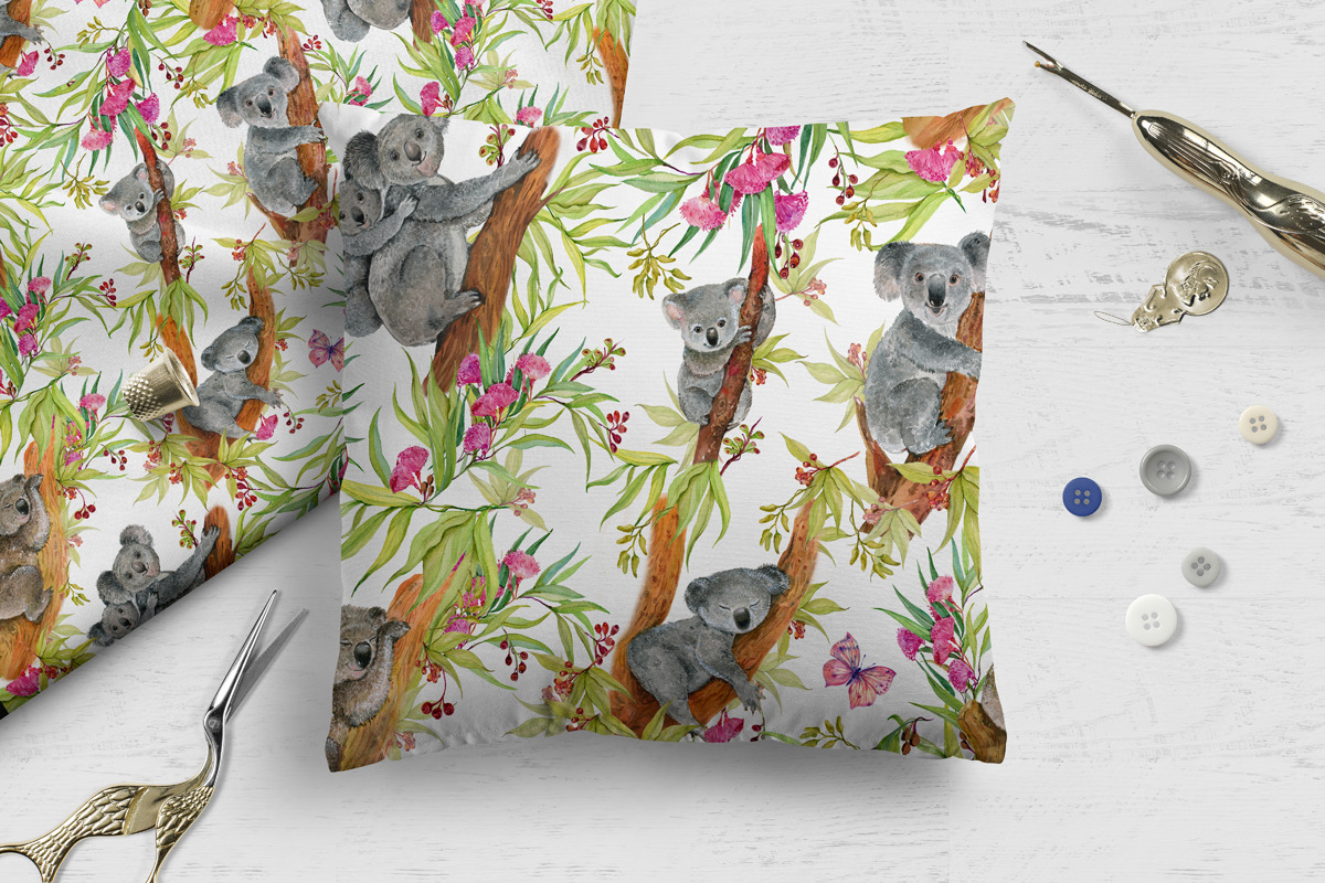Cute Koalas. Seamless  patterns, a Pattern Graphic by MitrushovaArt (Photo 6 of 10)