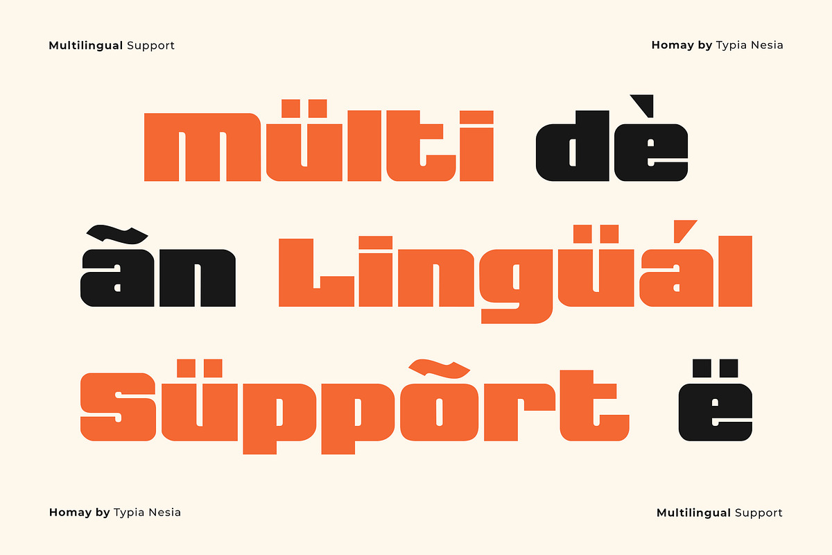 Homay - Bold Modern Expanded Retro, a Sans Serif Font by Typia Nesia (Photo 3 of 11)