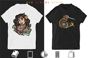 New Zealand old school tattoo, a Background Graphic by intueri (Thumbnail 7 of 7)