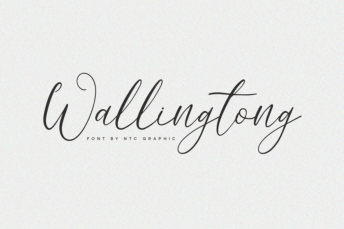 Wallingtong Elegant Script Font, a Script Font by NTC Graphic (Photo 1 of 7)