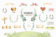 Horses. Watercolor Collection, an Animal Illustration by StarJam (Thumbnail 5 of 6)