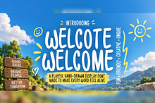 Welcote Welcome Cute Handwritten