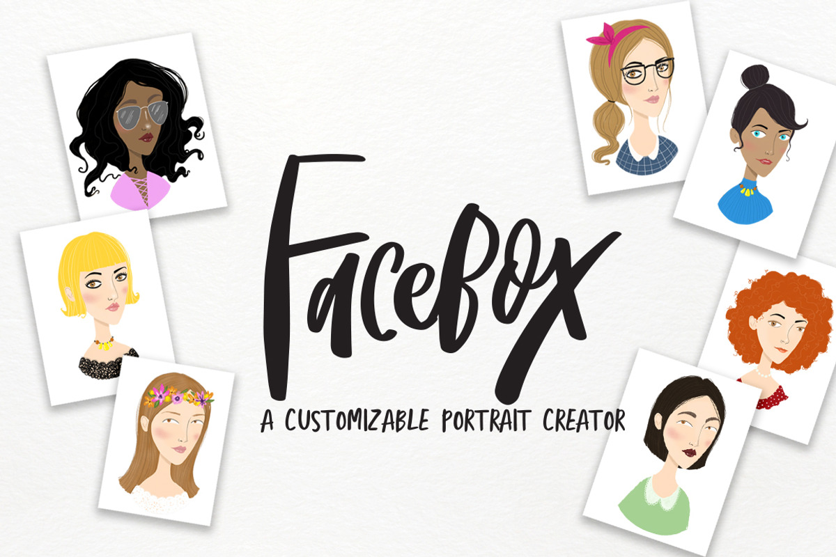 FaceBox Portrait Creator, a Person Illustration by Shelly Laslo Illustration (Photo 1 of 5)