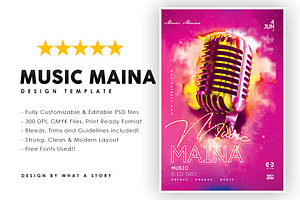 MUSIC MANIA, a Flyer Template by What a Story