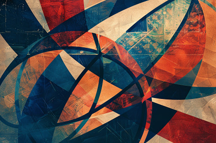 A vibrant painting featuring a geome, a Photo by Iftikhar Alam