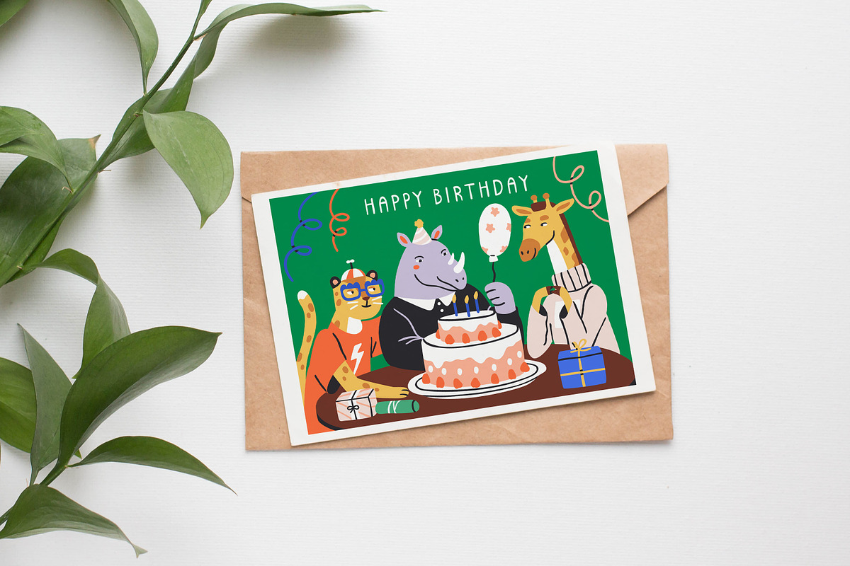 Happy birthday cards with animals, an Animal Illustration by Good Studio (Photo 10 of 11)