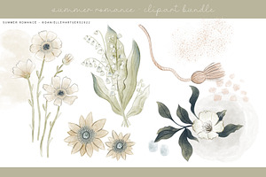 SUMMER ROMANCE CLIPART BUNDLE DH