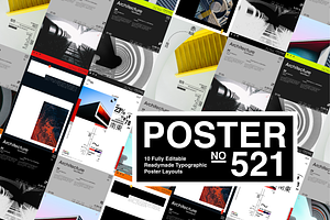 10 Fully Editable Typographic Poster