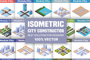 Isometric city constructor, a Graphic by AlexZeL