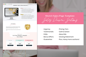 Showit Sales Landing Page Template