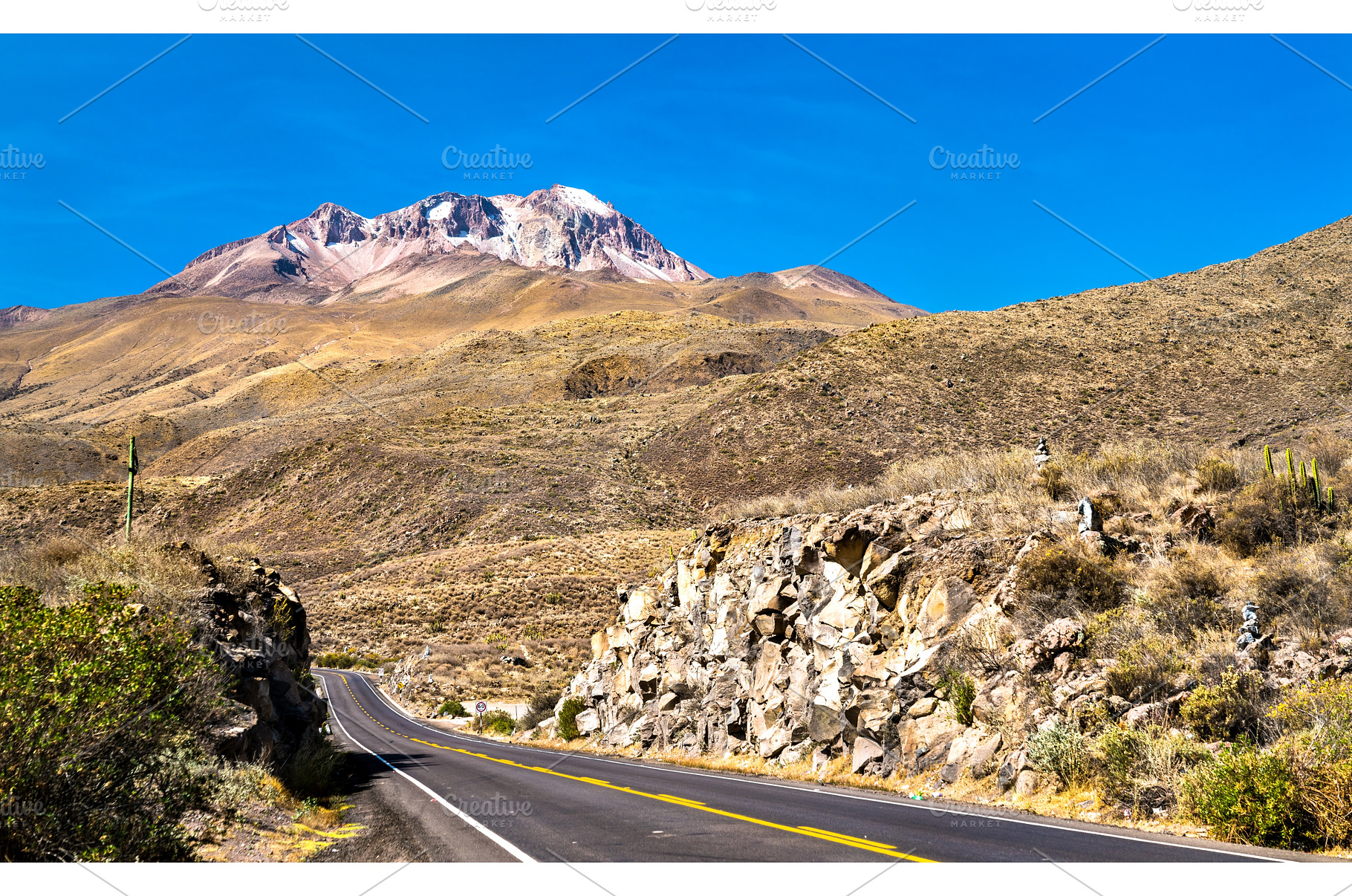 Road Arequipa - Cusco in the Andes, a Transportation Photo by Leonid Andronov