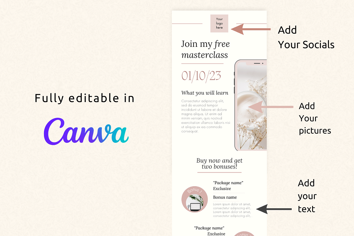 Canva Mailchimp Template Pack, an Email Template by PittaFinePrint (Photo 5 of 9)