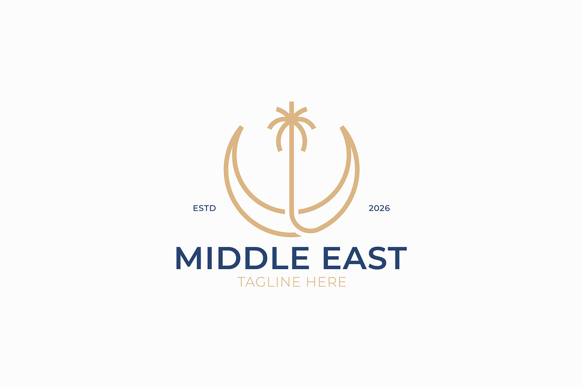 Middle East Palm Tree Logo Design, a Branding & Logo Template by Signatoro (Photo 1 of 3)