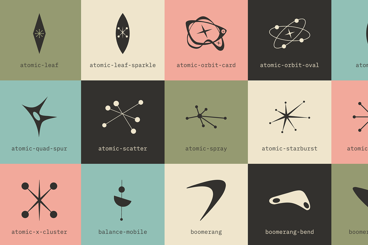Midcentury Modern SVG Icons, an Outline Icon by Pacific Modern Art (Photo 3 of 9)