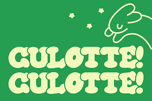 CULOTTE! — hand-drawn serif font