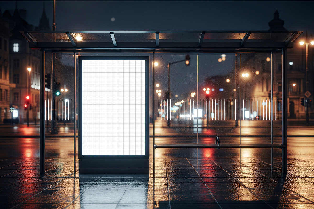 Lightbox Bus Stop Poster Mockup, an Advertising Mockup by graphypix (Photo 3 of 4)