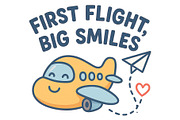 First Flight Big Smiles Airplane, a Background Graphic by LaseredNinja (Thumbnail 1 of 7)