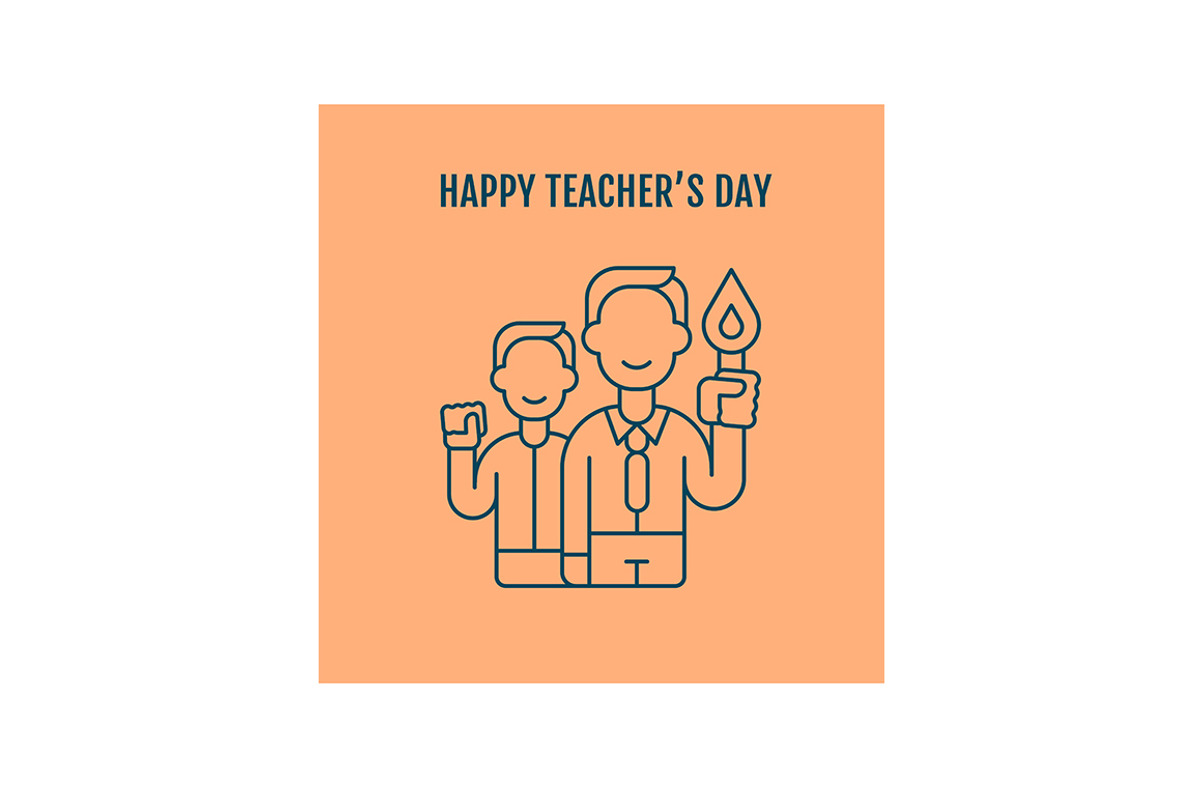 Teaching profession celebration card, a Flyer Template by IMG Visuals