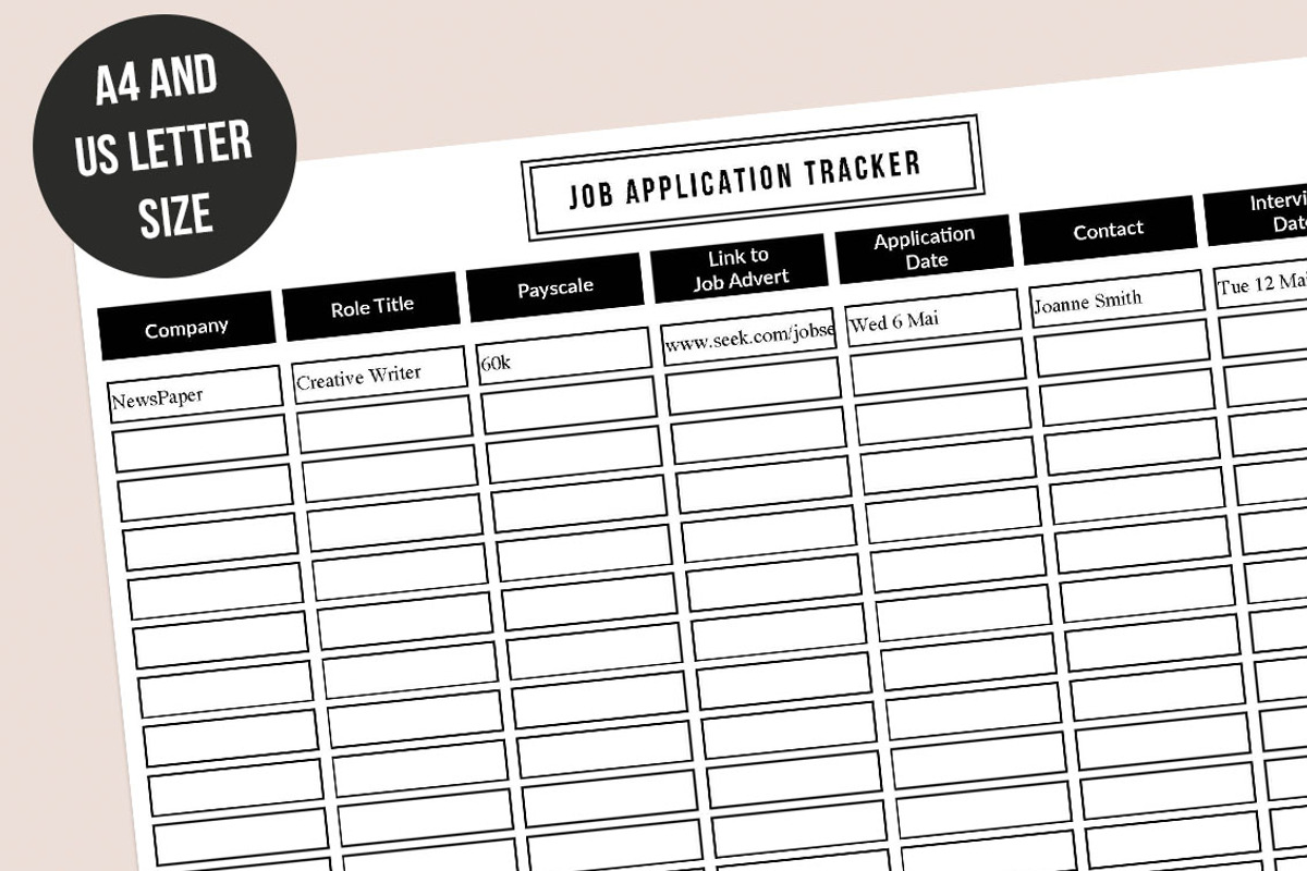 Job Application Tracker - PDF, a Resume Template by buenofloresdesign