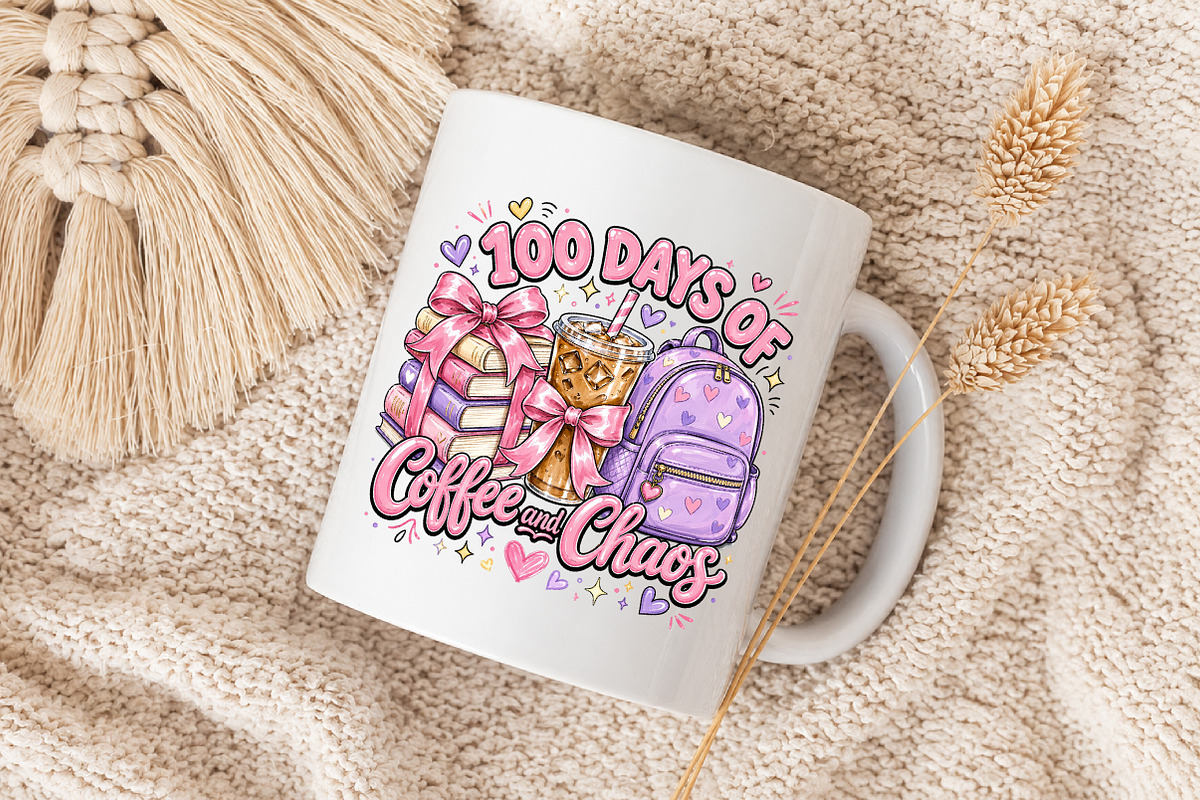 100 Days Of School Png, Coffee and, an Object Illustration by Libby Wishes