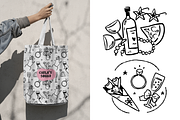 Whimsical bachelorette party clipart, a Decorative Illustration by Heartwarming Art (Thumbnail 7 of 14)