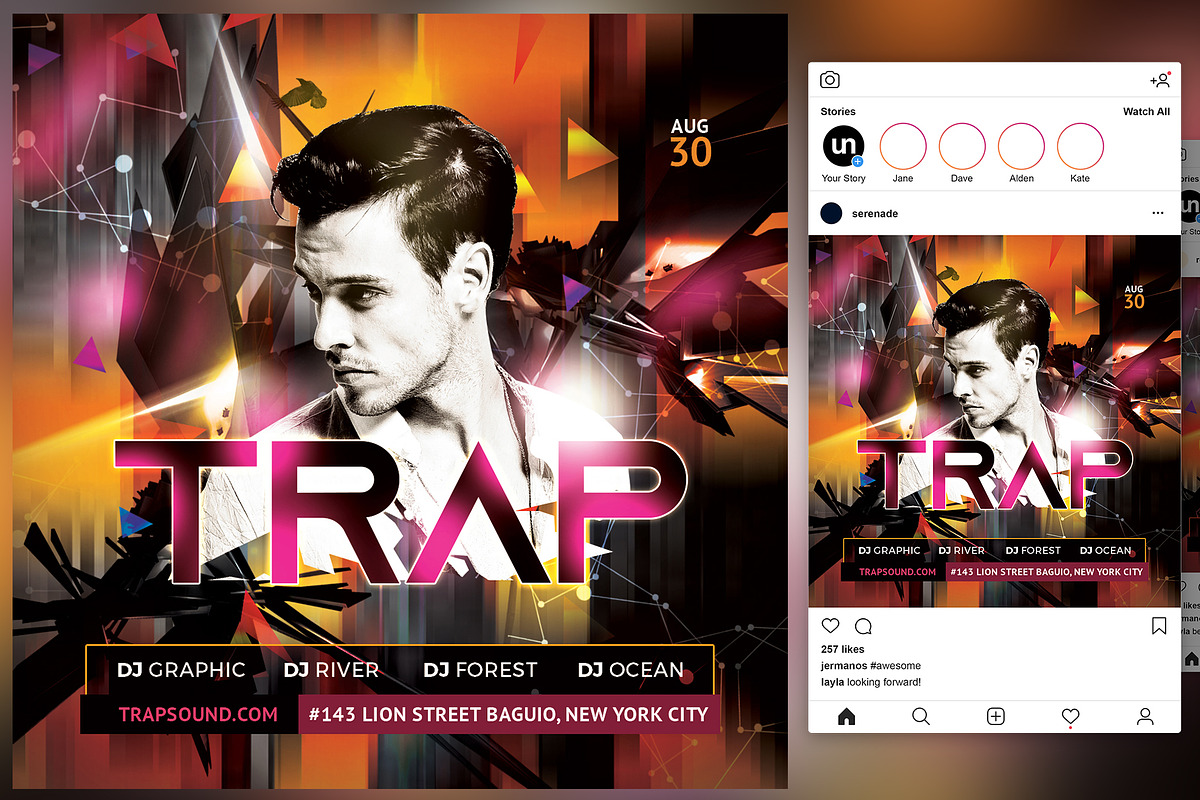 Trap Flyer, a Flyer Template by KiraYamato Design Studio