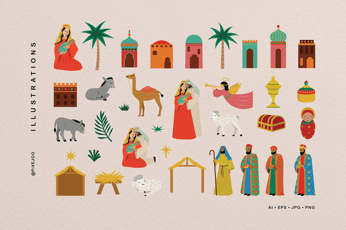 Nativity Christmas Story, an Illustration by Pixejoo (Photo 14 of 15)