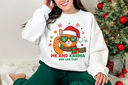 Christmas Cat Karma Quote PNG, an Illustration by DreamArtGraphic (Thumbnail 2 of 5)