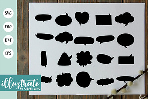 Speech Bubbles SVG Cut File