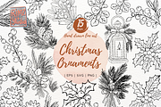 Christmas Ornament & Greenery SVG, a Seasonal Illustration by RimzStudio (Thumbnail 1 of 9)