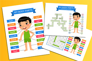 My Body Parts – Printable Learning C, an Education Illustration by Valin Malin