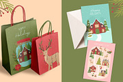 Holiday Santa Village Illustrations, a Background Graphic by CreativeChristiana (Thumbnail 3 of 15)