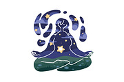 Meditation in nature, yoga set, a Person Illustration by PaperTrident (Thumbnail 7 of 7)