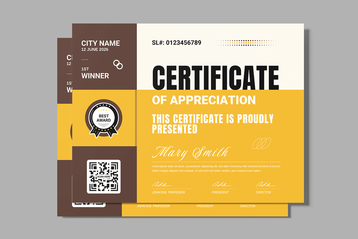 Certificate Template, a Stationery Template by MightyDesign (Photo 1 of 6)