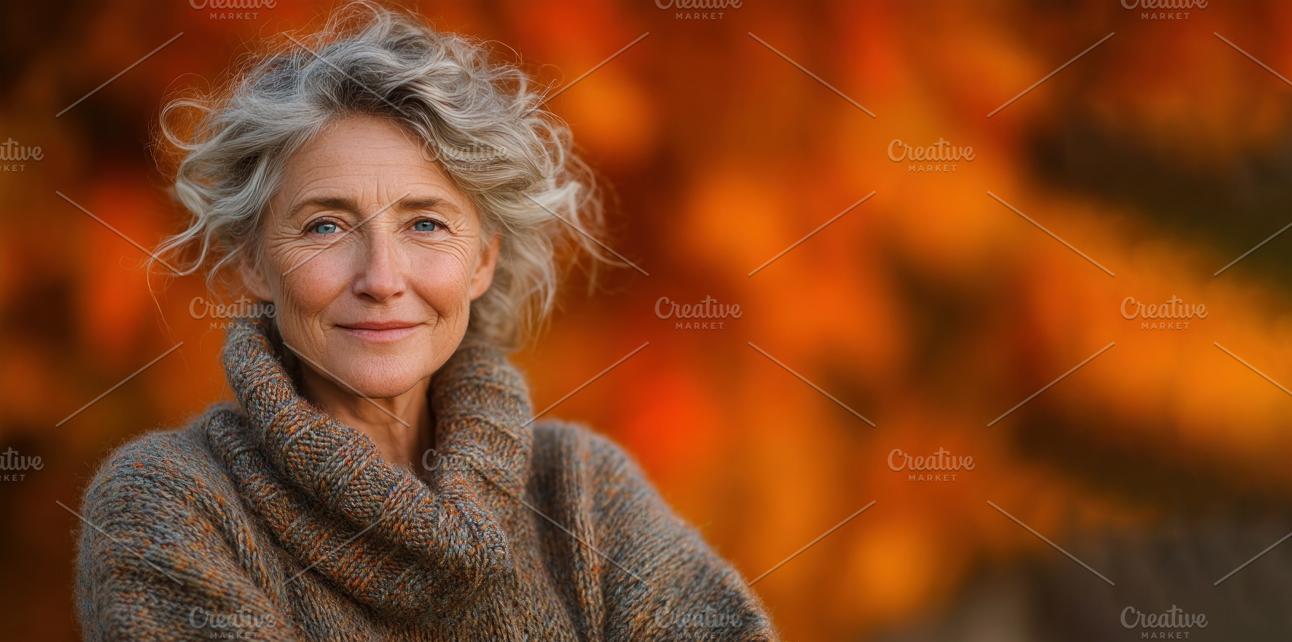Elegant older woman with silver hair and calm expression wearing, a Person Photo by José Manuel Gelpi