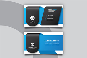 Black & Blue Creative Business Card