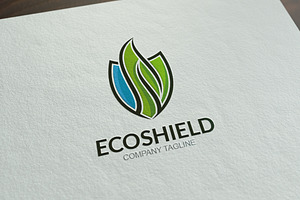Eco Shield Logo Template