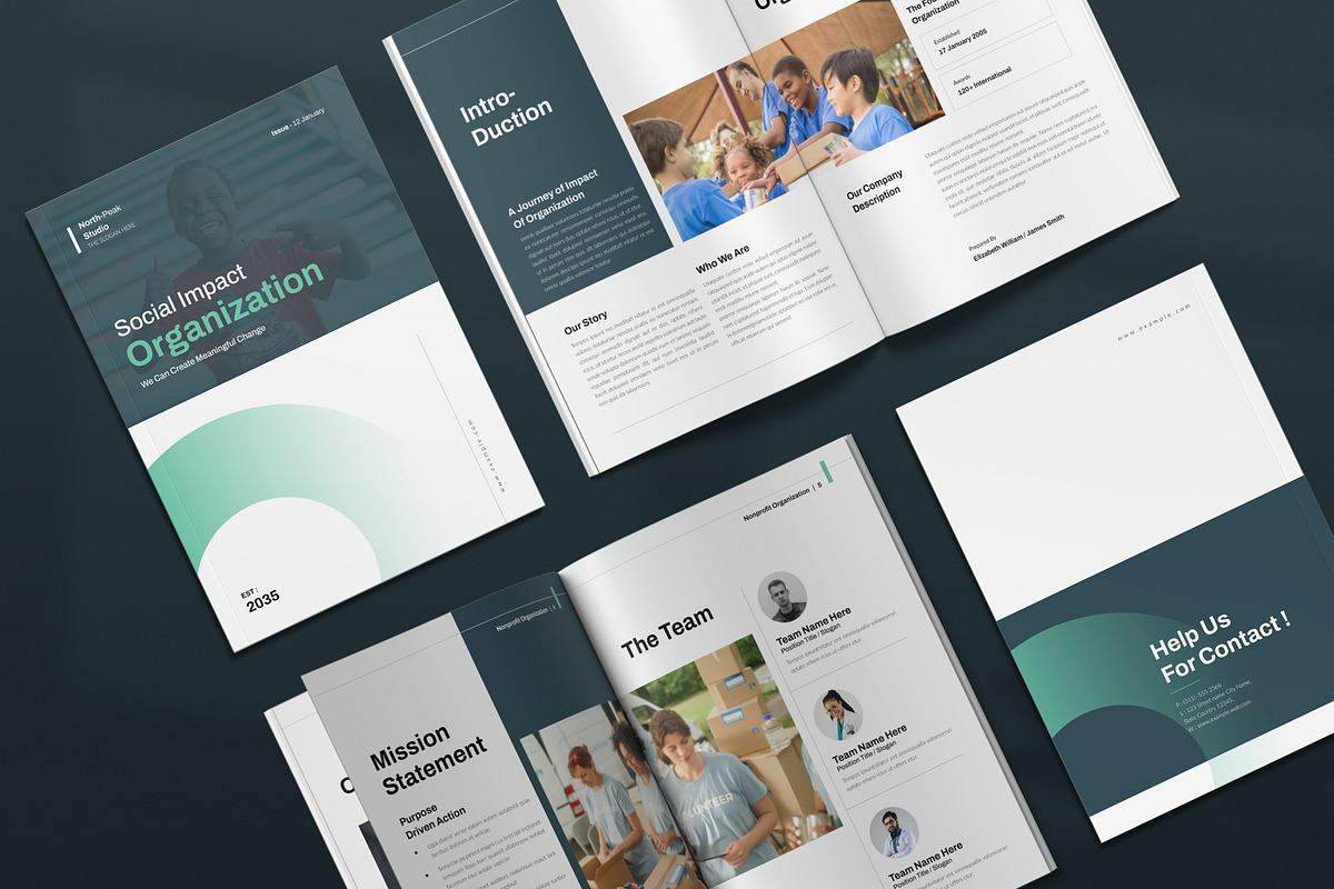 Nonprofit Org. Brochure Template, a Brochure Template by NorthPeak (Photo 2 of 10)