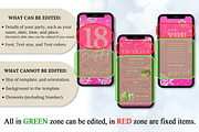 Editable Pink 18th BD Evite Template, an Invitation Template by V Design Creator (Thumbnail 5 of 8)