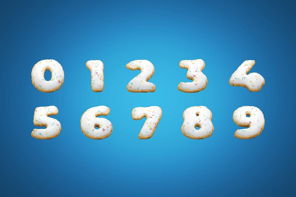 Cookie Text 3D Letters Set, an Object Graphic by Kotulsky Mockups (Photo 3 of 6)