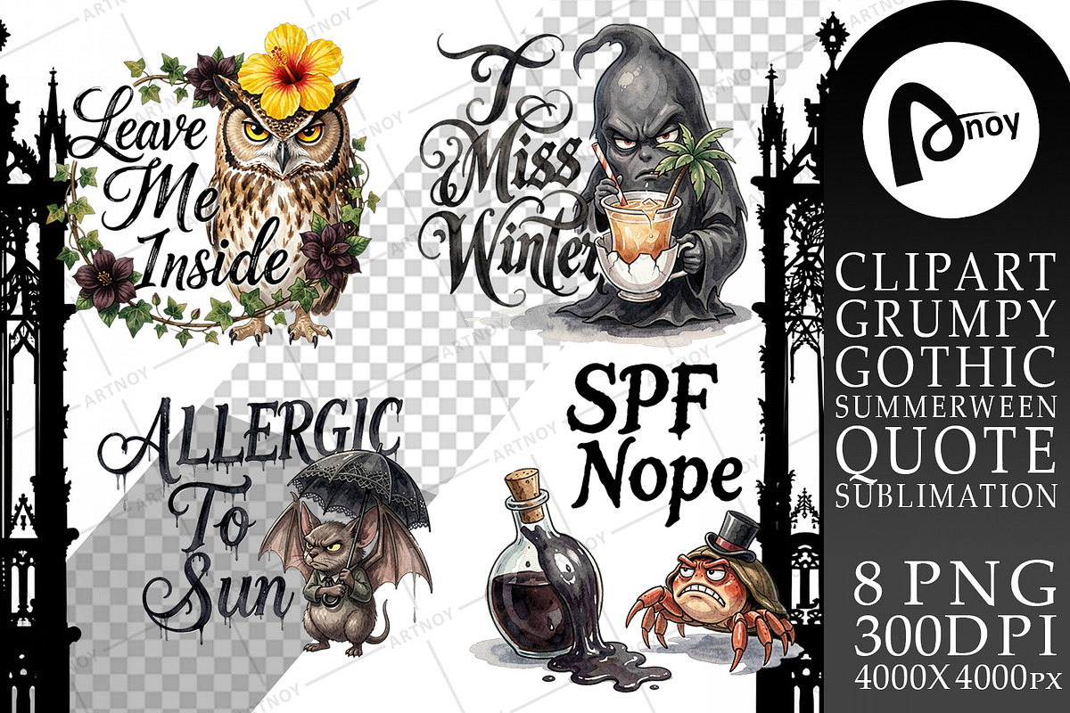 Summerween Goth Sublimation, a Seasonal Illustration by Artnoy (Photo 13 of 18)
