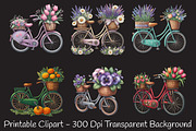 Embroidery Bicycle Clipart Bundle, an Illustration by RobertsArt (Thumbnail 4 of 7)