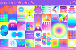 Vector Neon Gradient Shapes