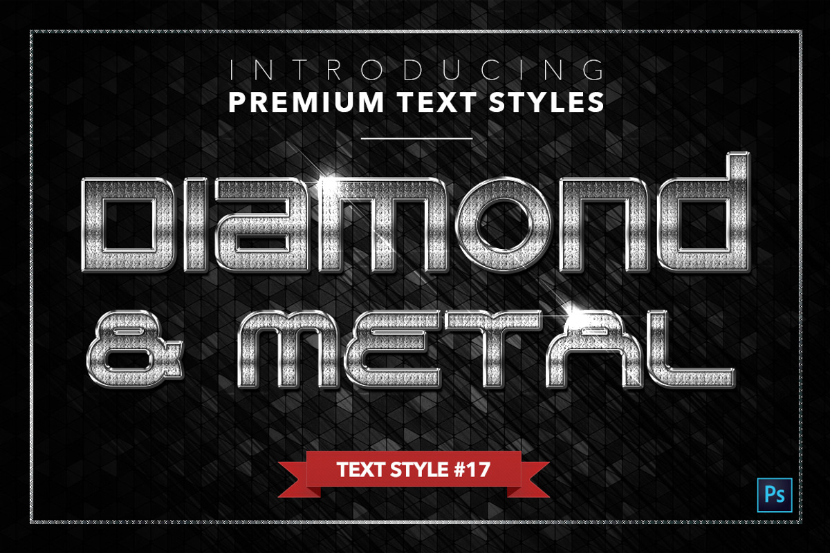 Diamond & Metal #3 - 18 Text Styles, a Layer Style Add-On by Jonas Stensgaard (Photo 18 of 21)
