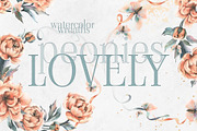 Peachy Peonies Watercolor Wreaths, an Illustration by NATASHA CHU (Thumbnail 1 of 3)