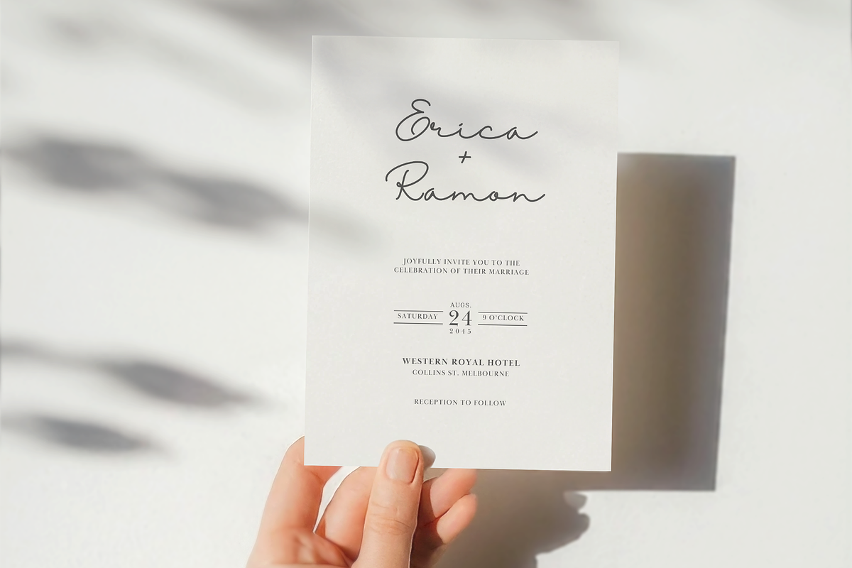 Minimalist Wedding Invitation Card, an Invitation Template by kin9candra (Photo 3 of 8)