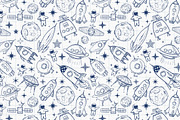 Astronomy and space doodle elements, a Technology Illustration by Elina_Li (Thumbnail 12 of 18)