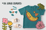 Goovy Banana. Fruit Retro Patterns, a Pattern Graphic by MeadowFox (Thumbnail 2 of 8)