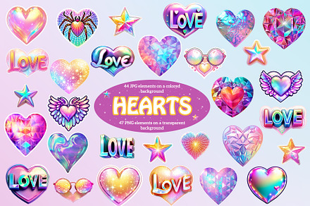 HEARTS AND STARS Sticker Pack